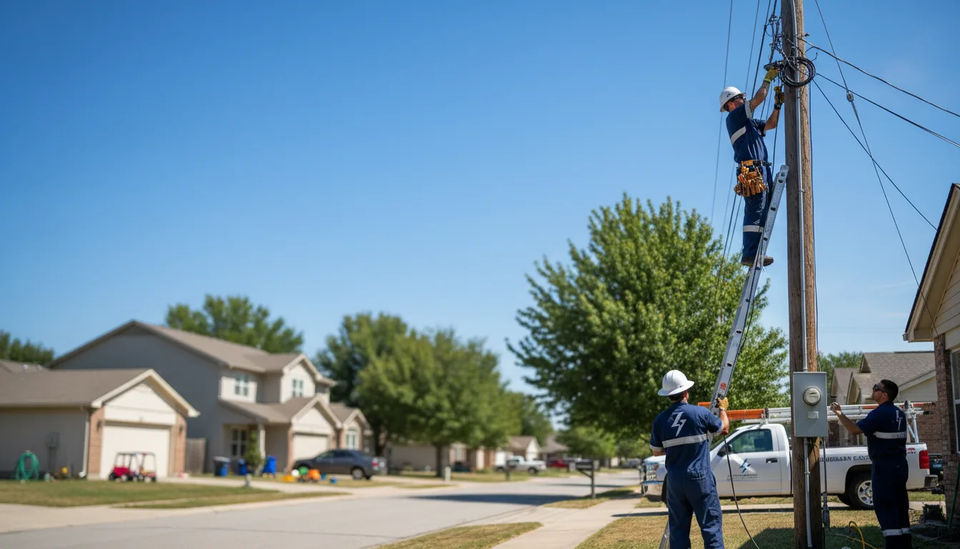 Residential electrician providing installation services in Watts, OK